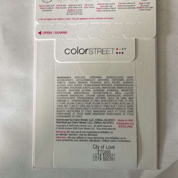 Color street mail set “City of Love” - Picture 2 of 2